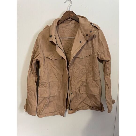 Brand New, No Tags Women’s Medium Khaki Full Zip Barn Coat Jacket - Picture 1 of 5